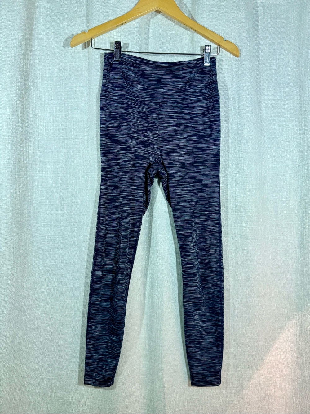 Outdoor Voices Leggings - Womens S - Blue Space-Dye Yoga Athletic Athleisure